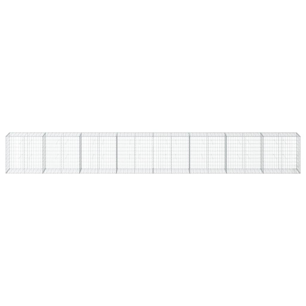 VidaXL Gabion 800x50x100 cm fer galvanisé couleur argent