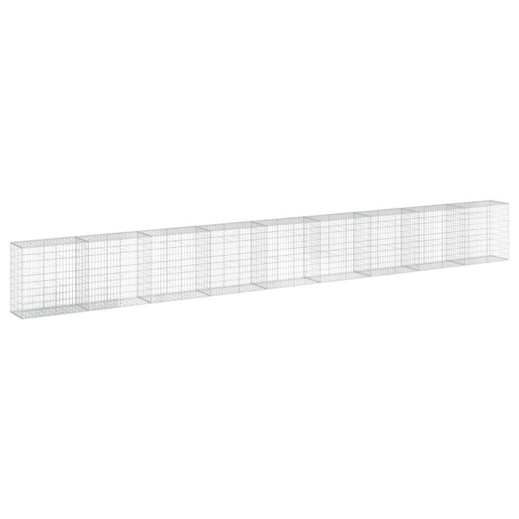 VidaXL Gabion 900x50x100 cm fer galvanisé couleur argent