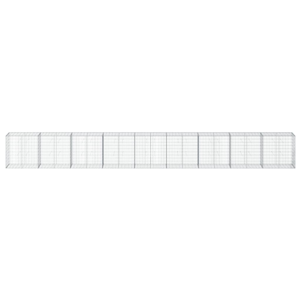 VidaXL Gabion 900x50x100 cm fer galvanisé couleur argent