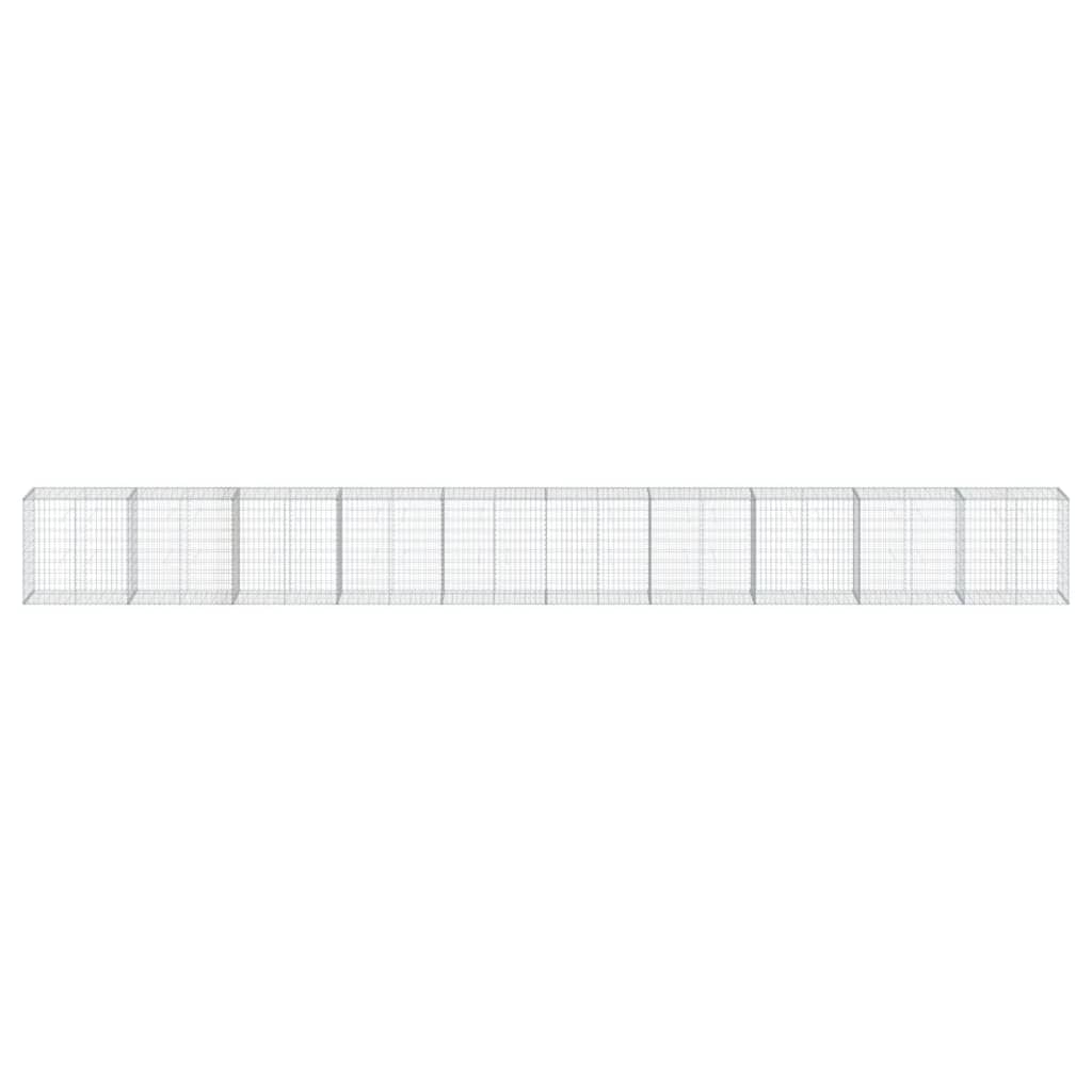 VidaXL Gabion 1000x50x100 cm fer galvanisé couleur argent
