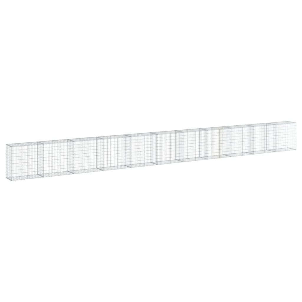 VidaXL Gabion 1100x50x100 cm fer galvanisé couleur argent