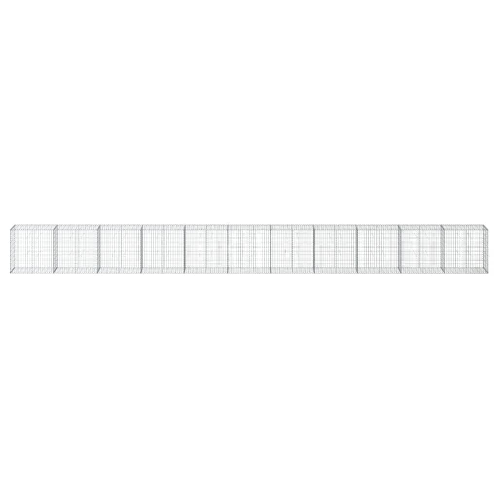VidaXL Gabion 1100x50x100 cm fer galvanisé couleur argent