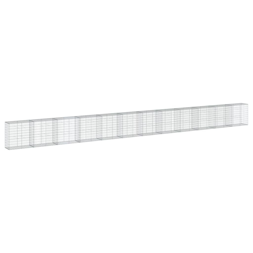 VidaXL Gabion 1200x50x100 cm fer galvanisé couleur argent