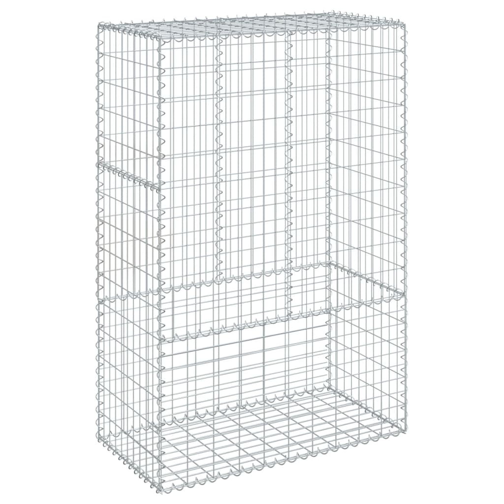 VidaXL Gabion 100x50x150 cm fer galvanisé couleur argent