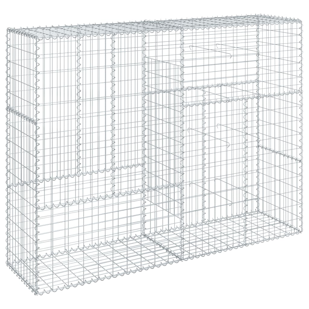 VidaXL Gabion 200x50x150 cm fer galvanisé couleur argent
