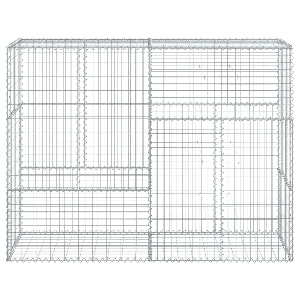 VidaXL Gabion 200x50x150 cm fer galvanisé couleur argent