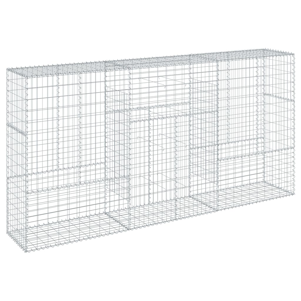 VidaXL Gabion 300x50x150 cm fer galvanisé couleur argent