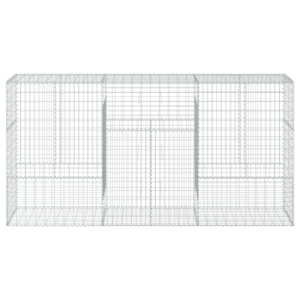 VidaXL Gabion 300x50x150 cm fer galvanisé couleur argent