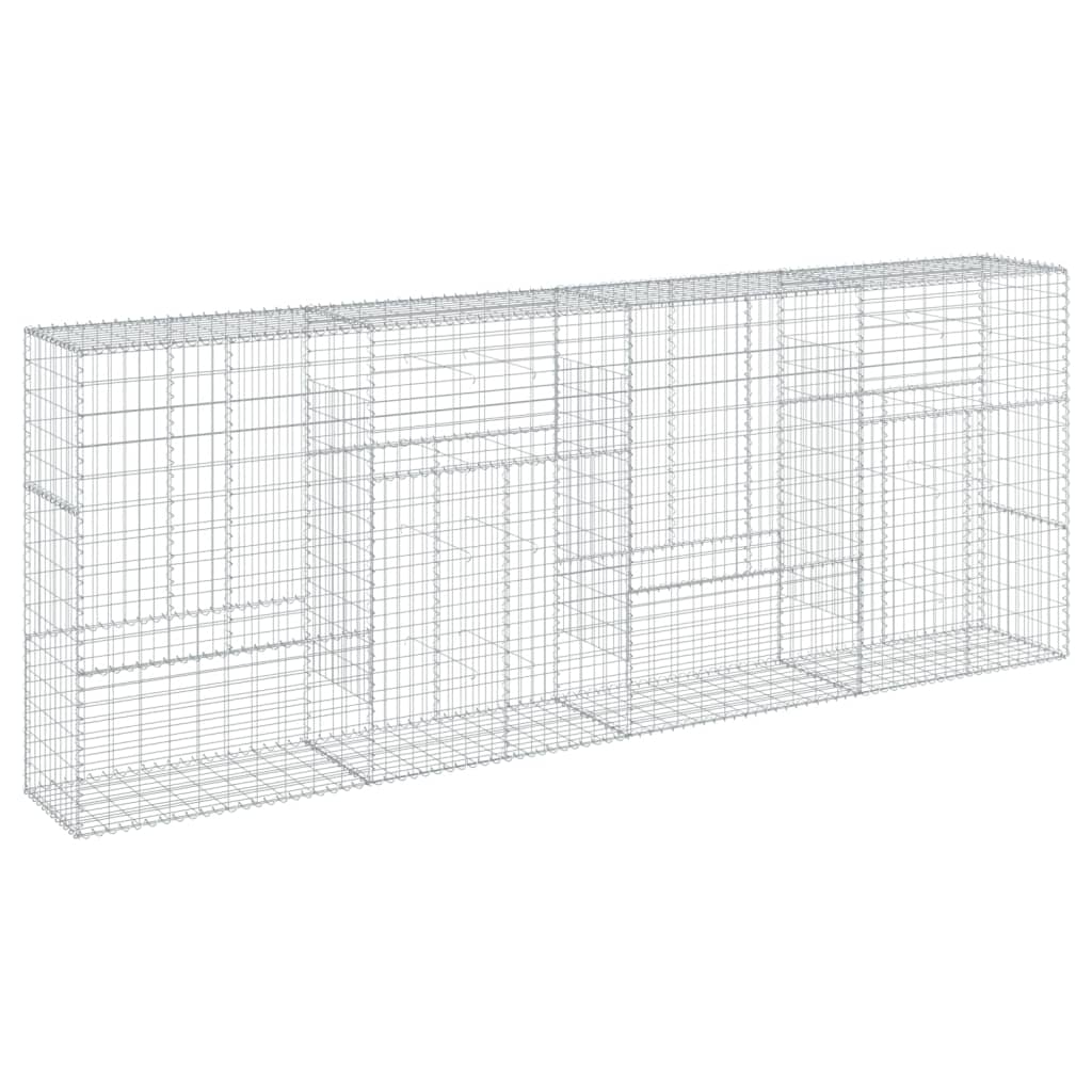 VidaXL Gabion 400x50x150 cm fer galvanisé couleur argent