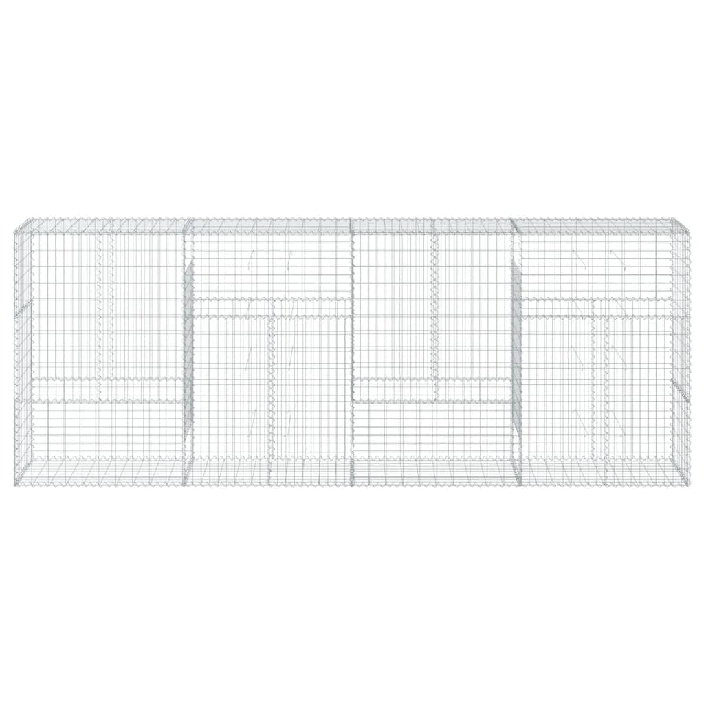 VidaXL Gabion 400x50x150 cm fer galvanisé couleur argent