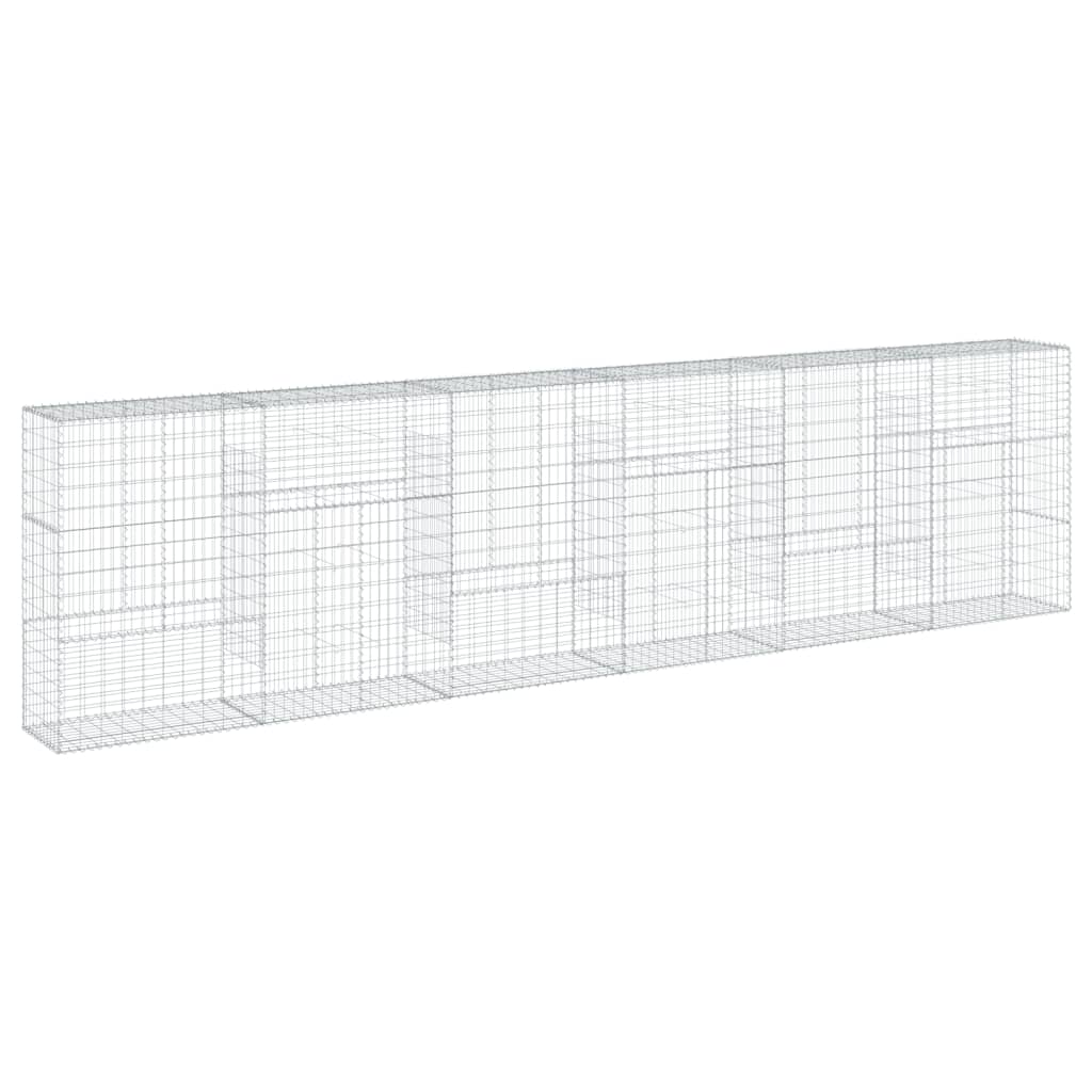 VidaXL Gabion 600x50x150 cm fer galvanisé couleur argent