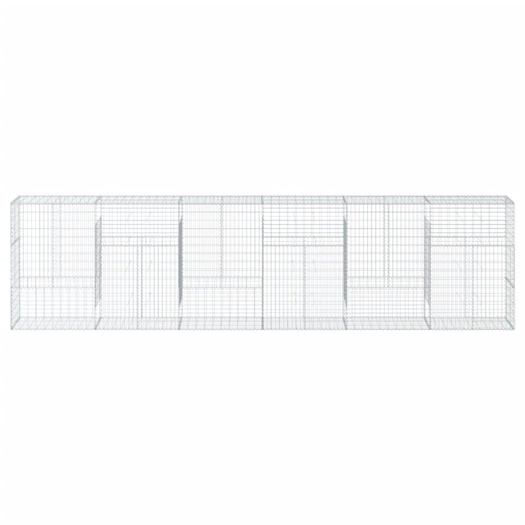 VidaXL Gabion 600x50x150 cm fer galvanisé couleur argent