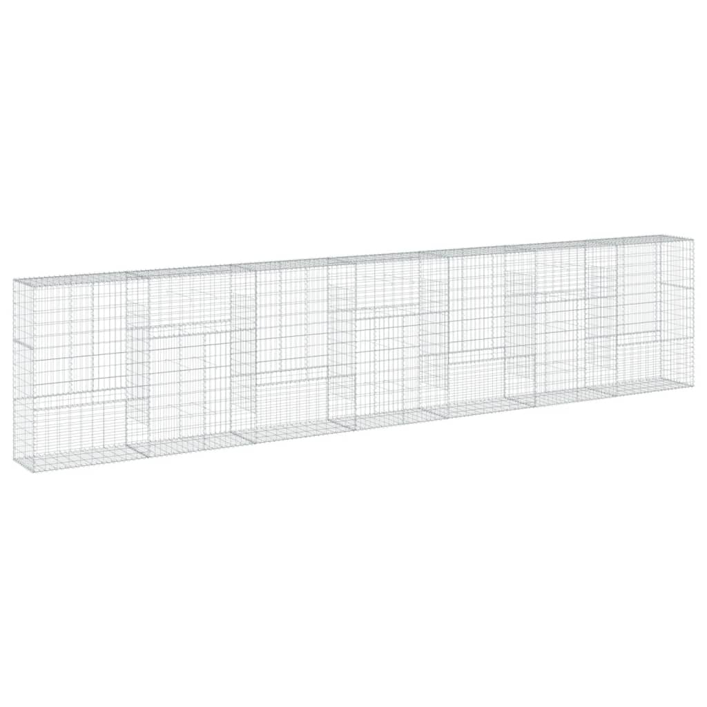 VidaXL Gabion 700x50x150 cm fer galvanisé couleur argent