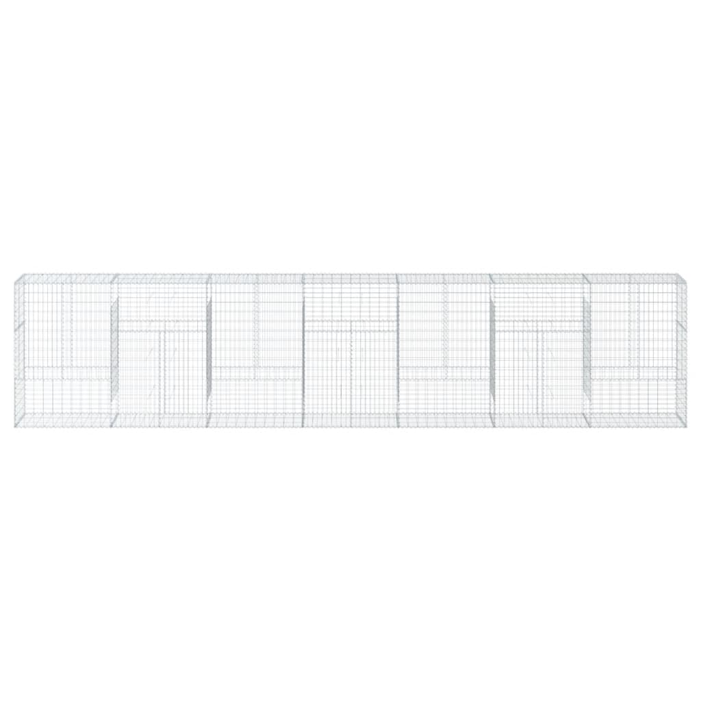 VidaXL Gabion 700x50x150 cm fer galvanisé couleur argent