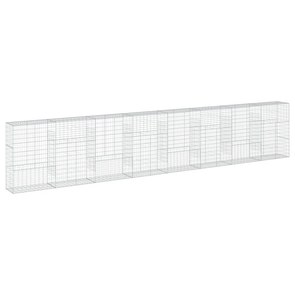 VidaXL Gabion 800x50x150 cm fer galvanisé couleur argent
