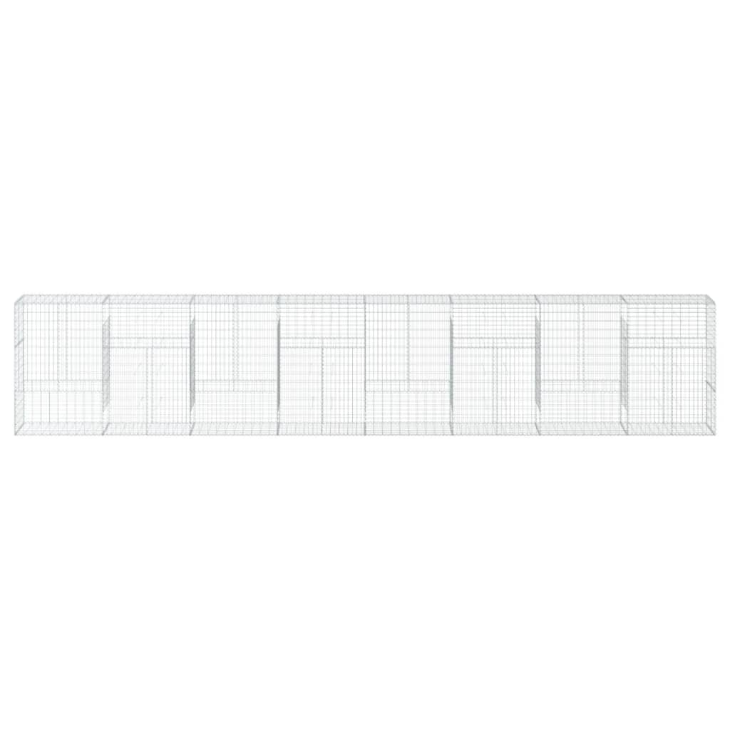 VidaXL Gabion 800x50x150 cm fer galvanisé couleur argent