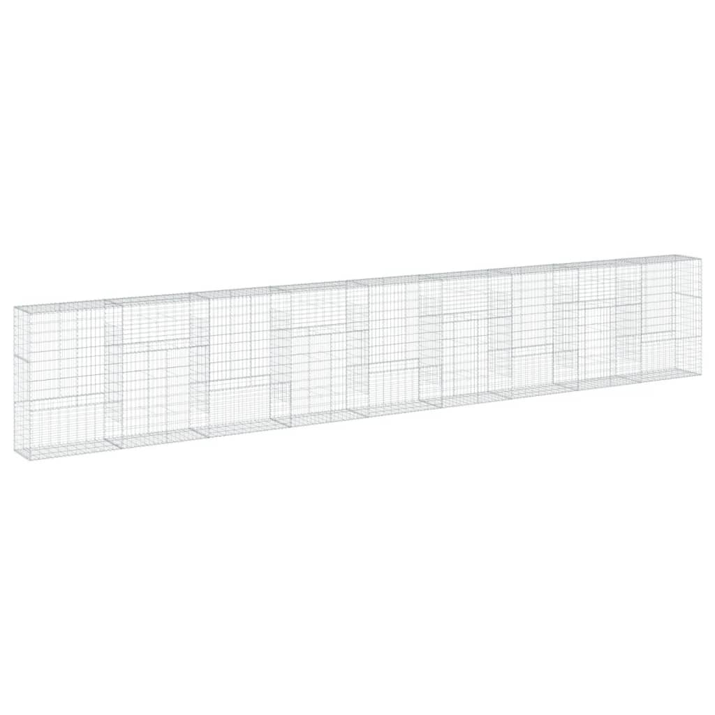 VidaXL Gabion 900x50x150 cm fer galvanisé couleur argent