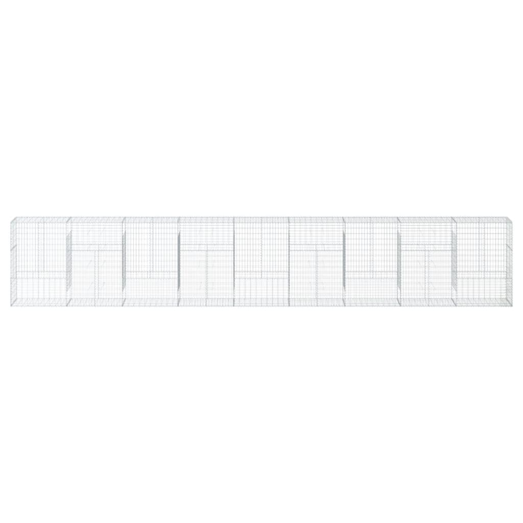 VidaXL Gabion 900x50x150 cm fer galvanisé couleur argent