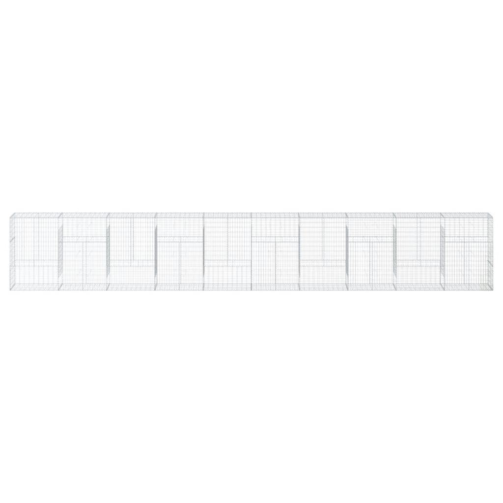 VidaXL Gabion 1000x50x150 cm fer galvanisé couleur argent