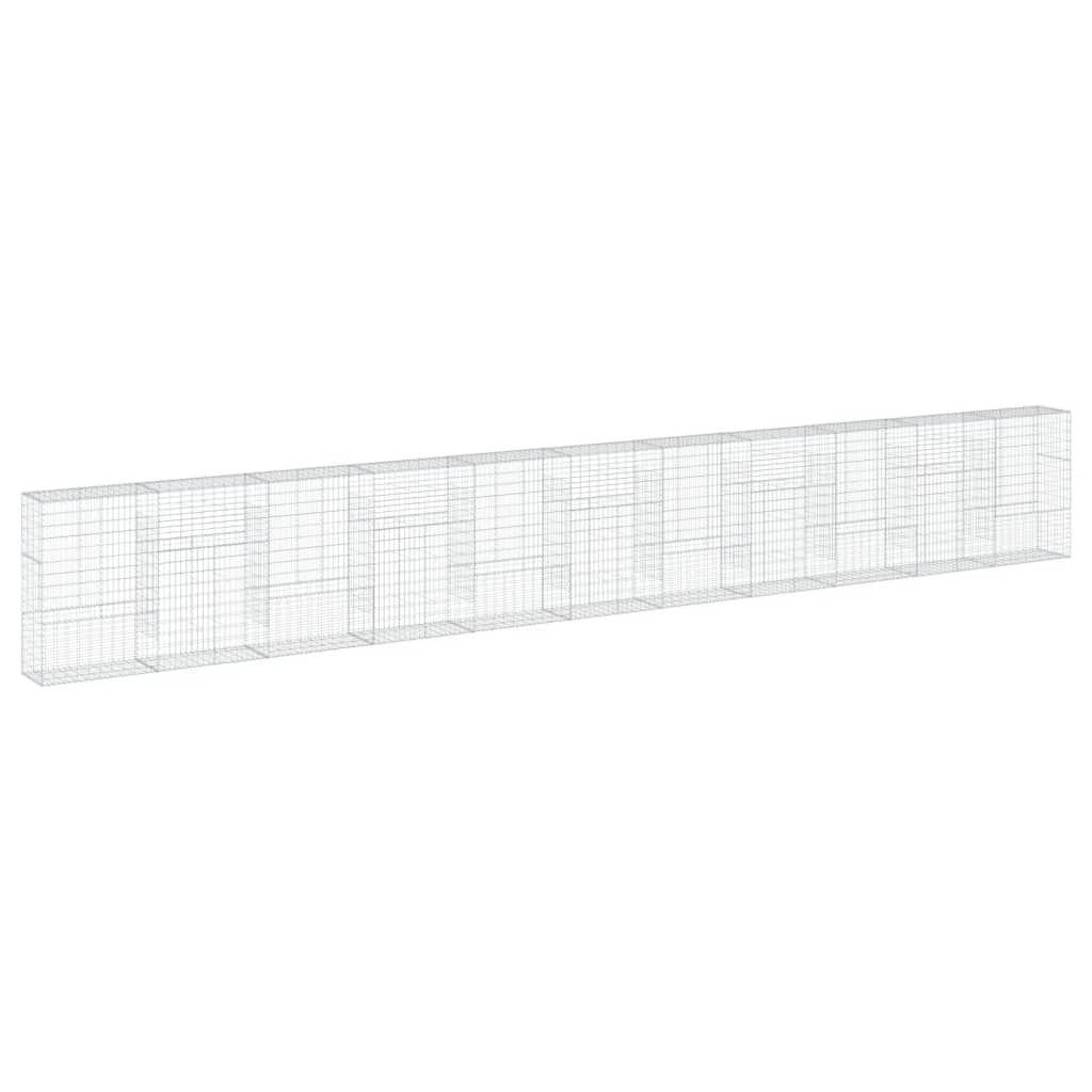 VidaXL Gabion 1100x50x150 cm fer galvanisé couleur argent