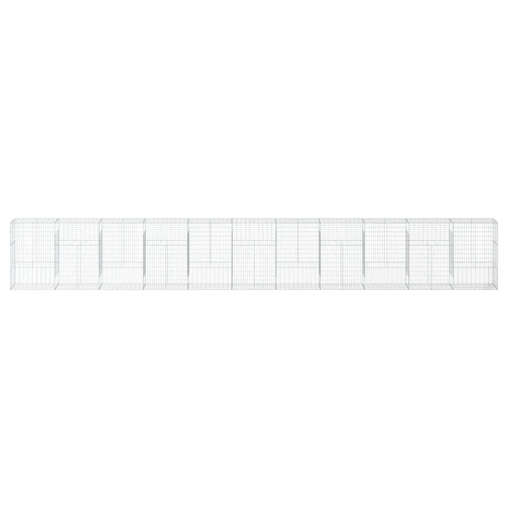 VidaXL Gabion 1100x50x150 cm fer galvanisé couleur argent