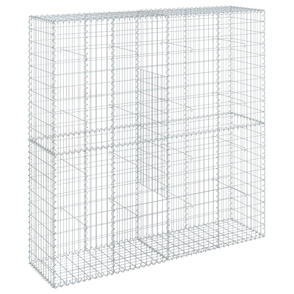 VidaXL Gabion 200x50x200 cm fer galvanisé couleur argent
