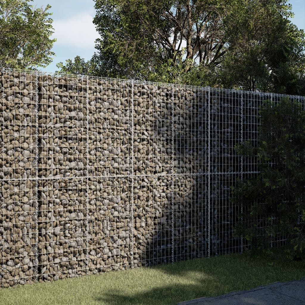VidaXL Gabion 200x50x200 cm fer galvanisé couleur argent