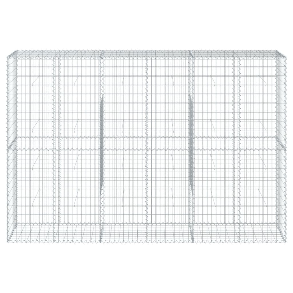 VidaXL Gabion 300x50x200 cm fer galvanisé couleur argent