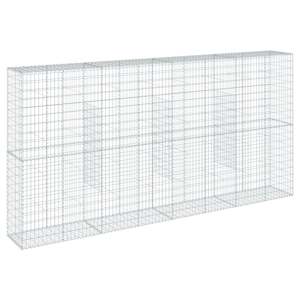 VidaXL Gabion 400x50x200 cm fer galvanisé couleur argent