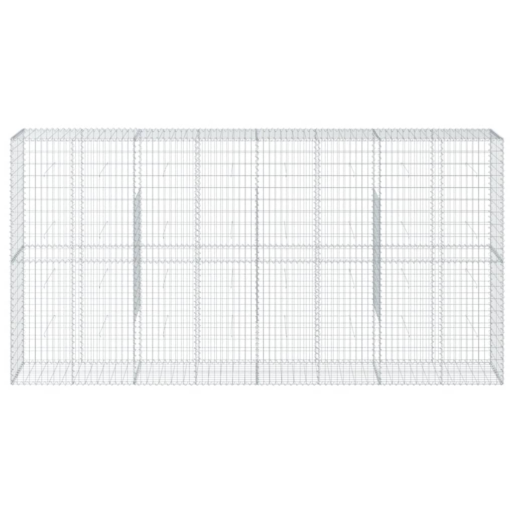 VidaXL Gabion 400x50x200 cm fer galvanisé couleur argent