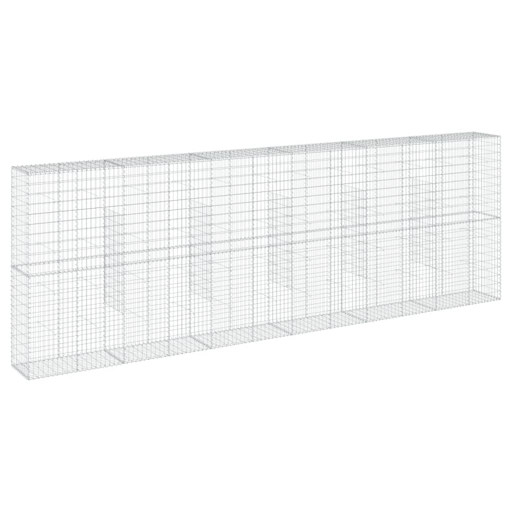 VidaXL Gabion 600x50x200 cm fer galvanisé couleur argent