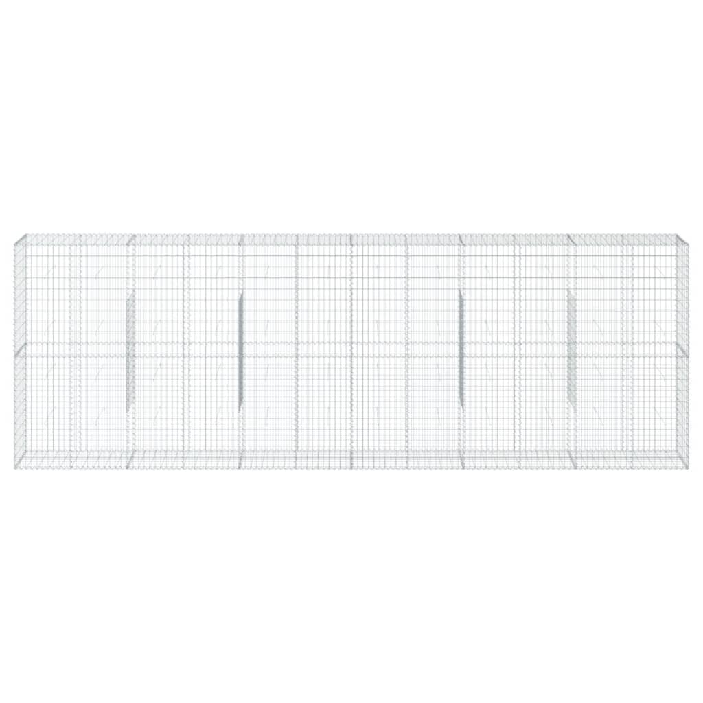 VidaXL Gabion 600x50x200 cm fer galvanisé couleur argent