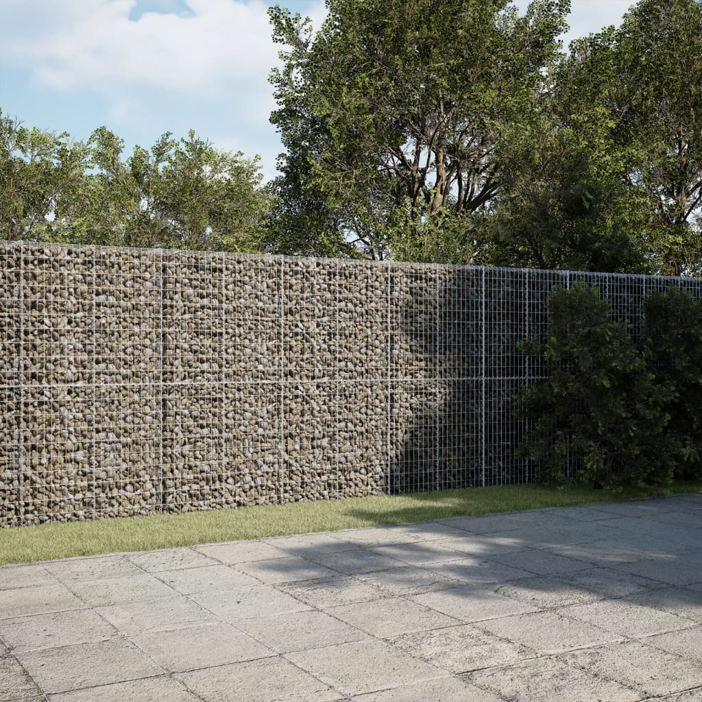 VidaXL Gabion 600x50x200 cm fer galvanisé couleur argent