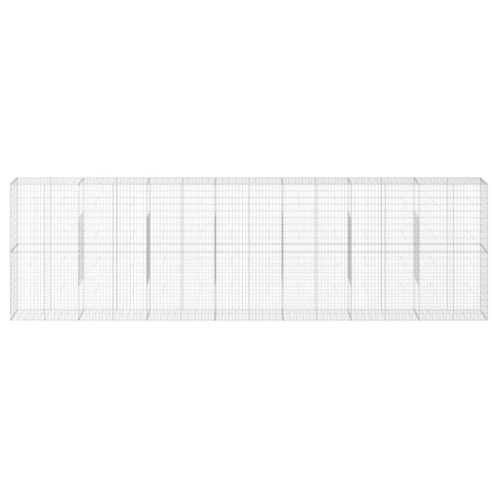 VidaXL Gabion 700x50x200 cm fer galvanisé couleur argent