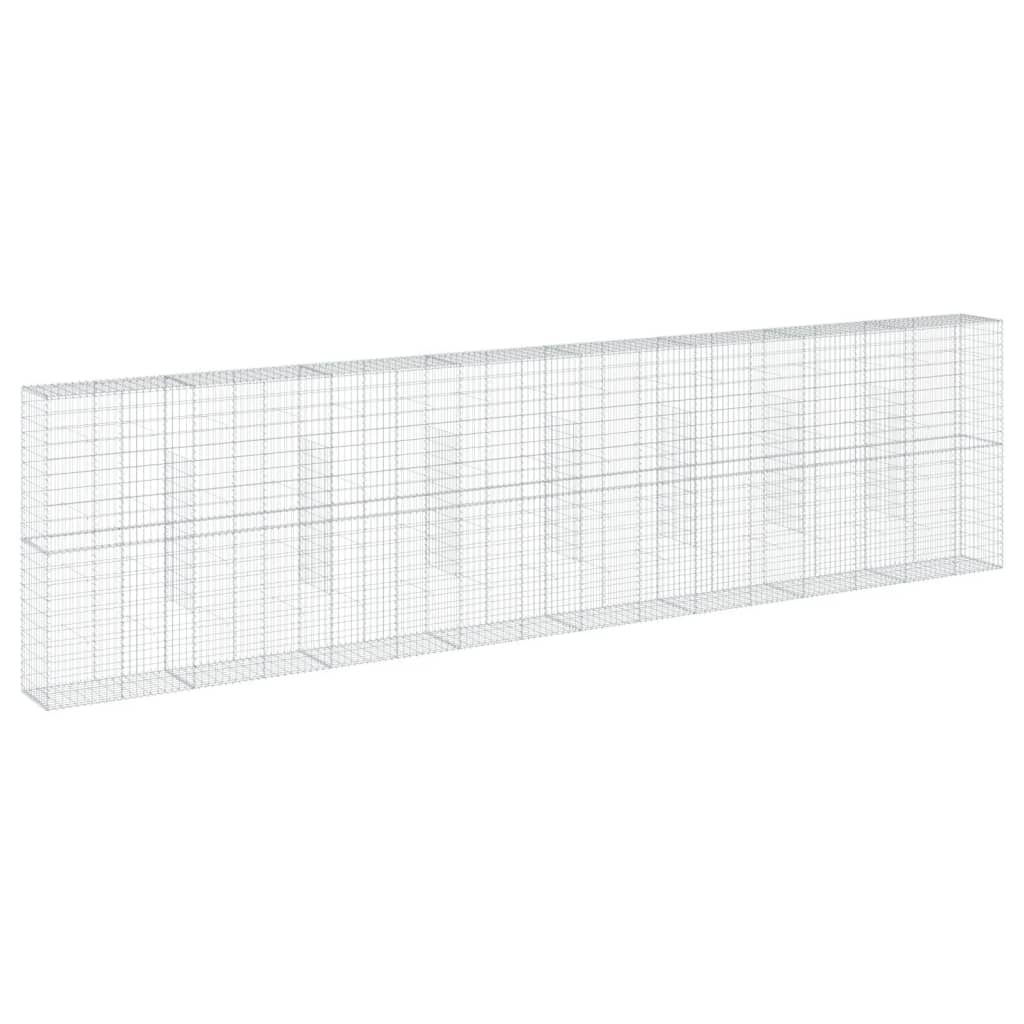 VidaXL Gabion 800x50x200 cm fer galvanisé couleur argent