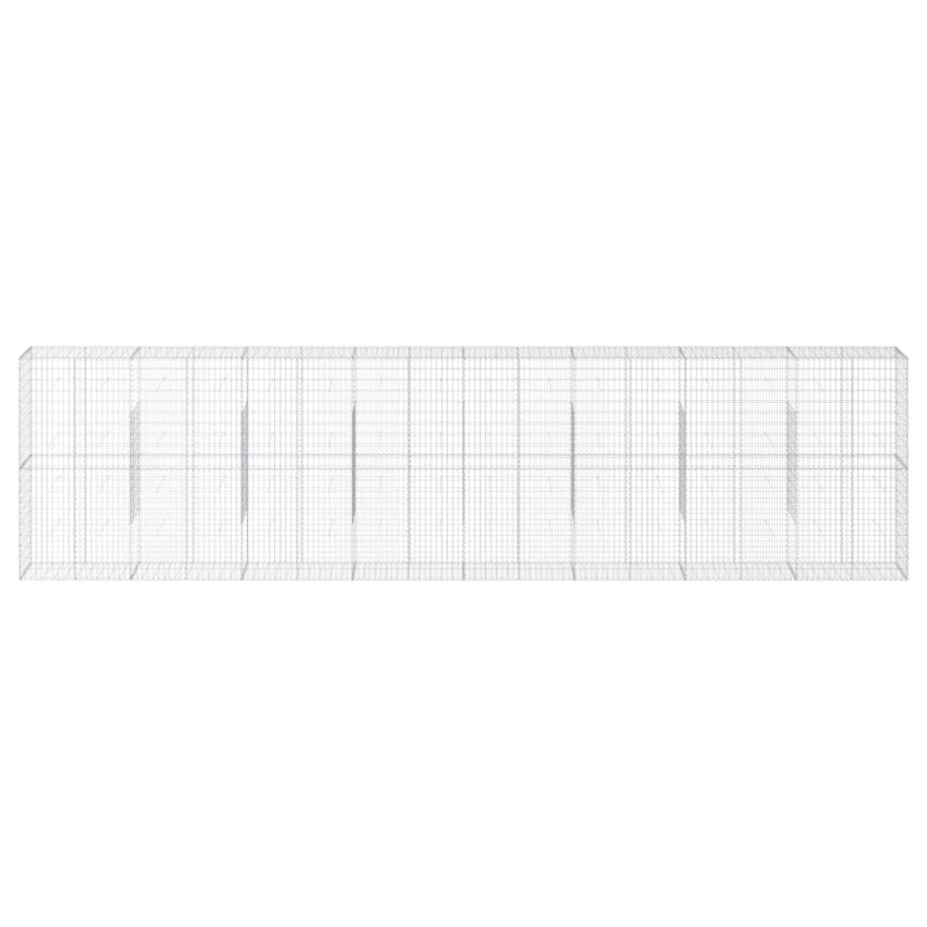 VidaXL Gabion 800x50x200 cm fer galvanisé couleur argent