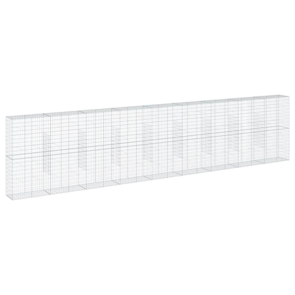 VidaXL Gabion 900x50x200 cm fer galvanisé couleur argent