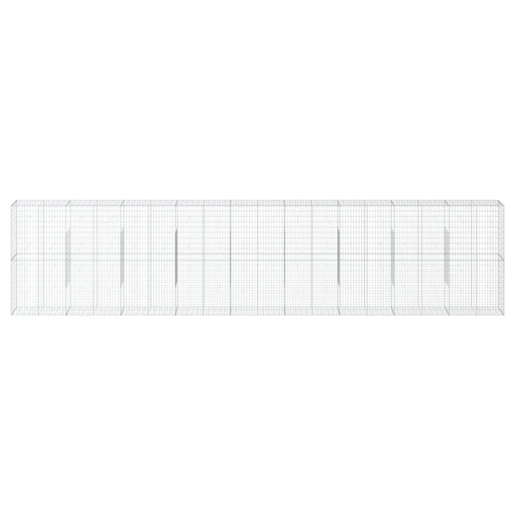 VidaXL Gabion 900x50x200 cm fer galvanisé couleur argent