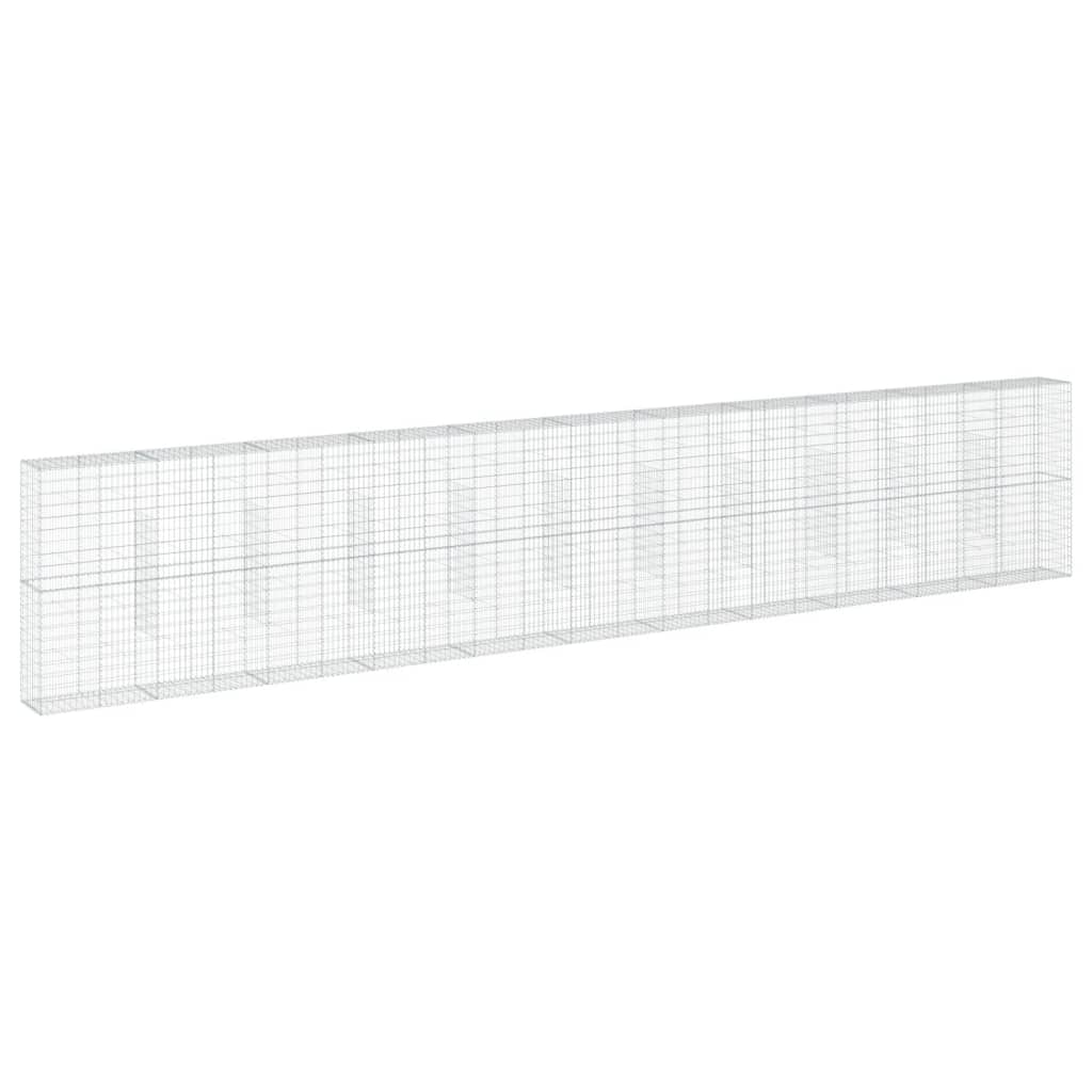 VidaXL Gabion 1100x50x200 cm fer galvanisé couleur argent