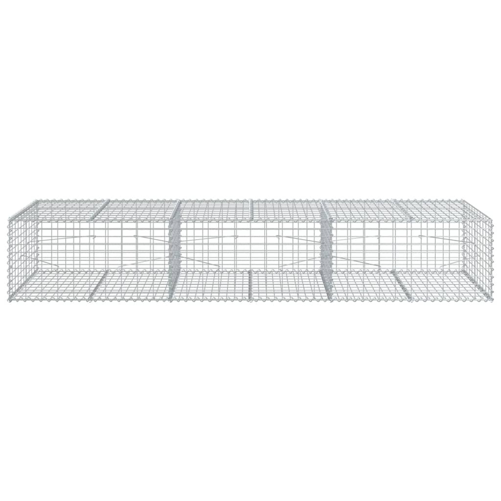 VidaXL Gabion 300x100x50 cm fer galvanisé couleur argent
