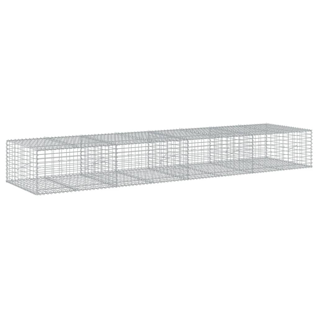VidaXL Gabion 400x100x50 cm fer galvanisé couleur argent