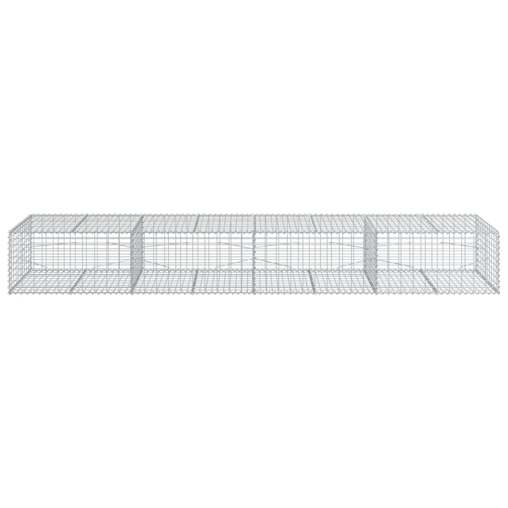 VidaXL Gabion 400x100x50 cm fer galvanisé couleur argent