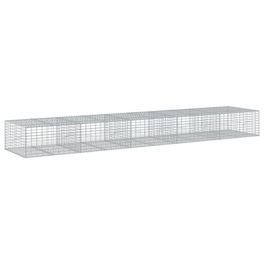 VidaXL Gabion 500x100x50 cm fer galvanisé couleur argent