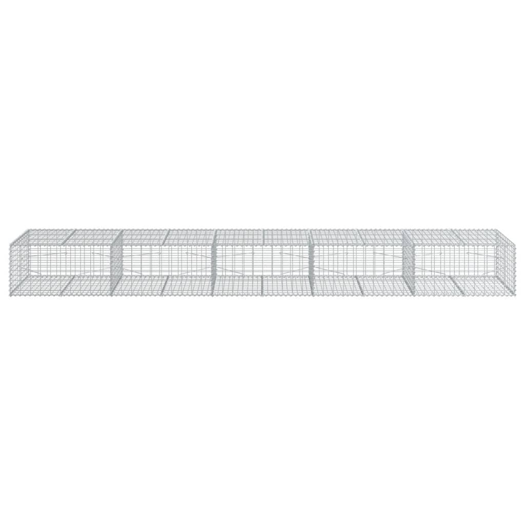 VidaXL Gabion 500x100x50 cm fer galvanisé couleur argent