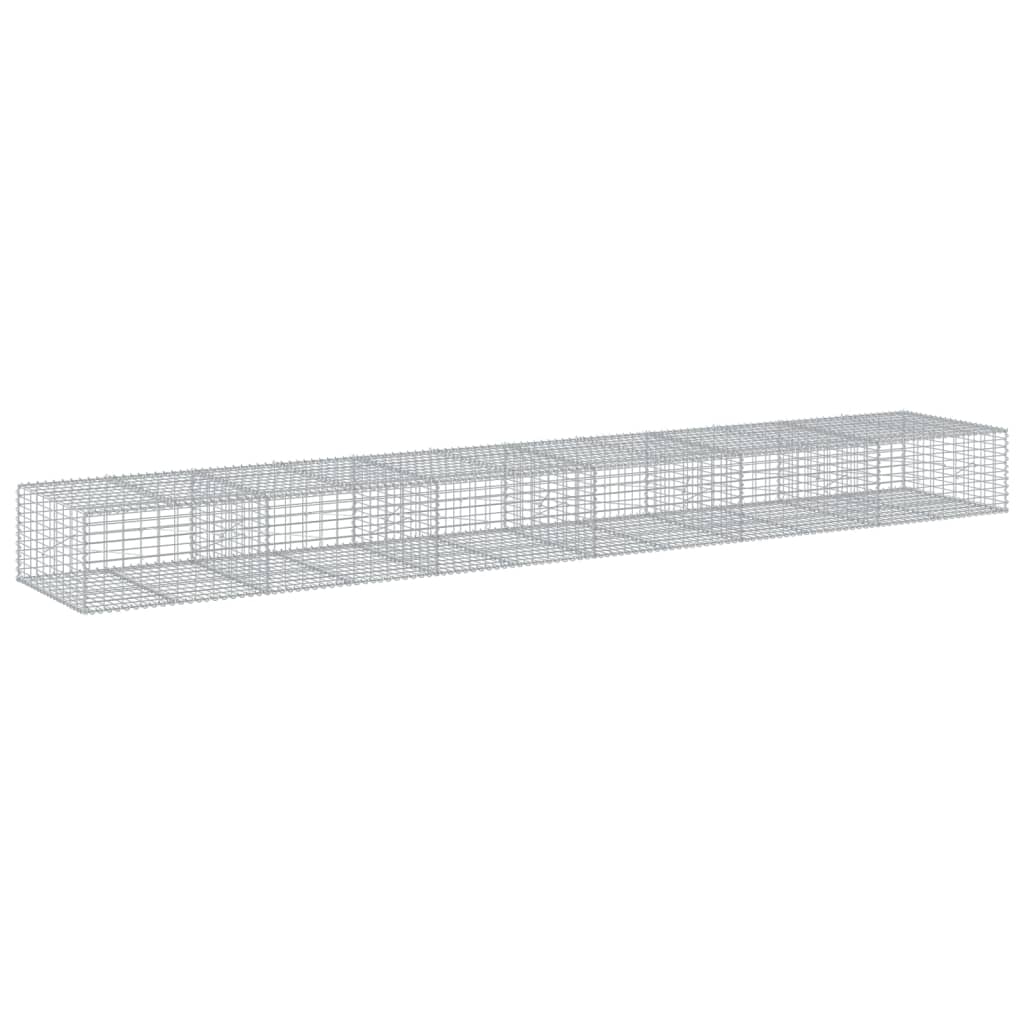 VidaXL Gabion 600x100x50 cm fer galvanisé couleur argent