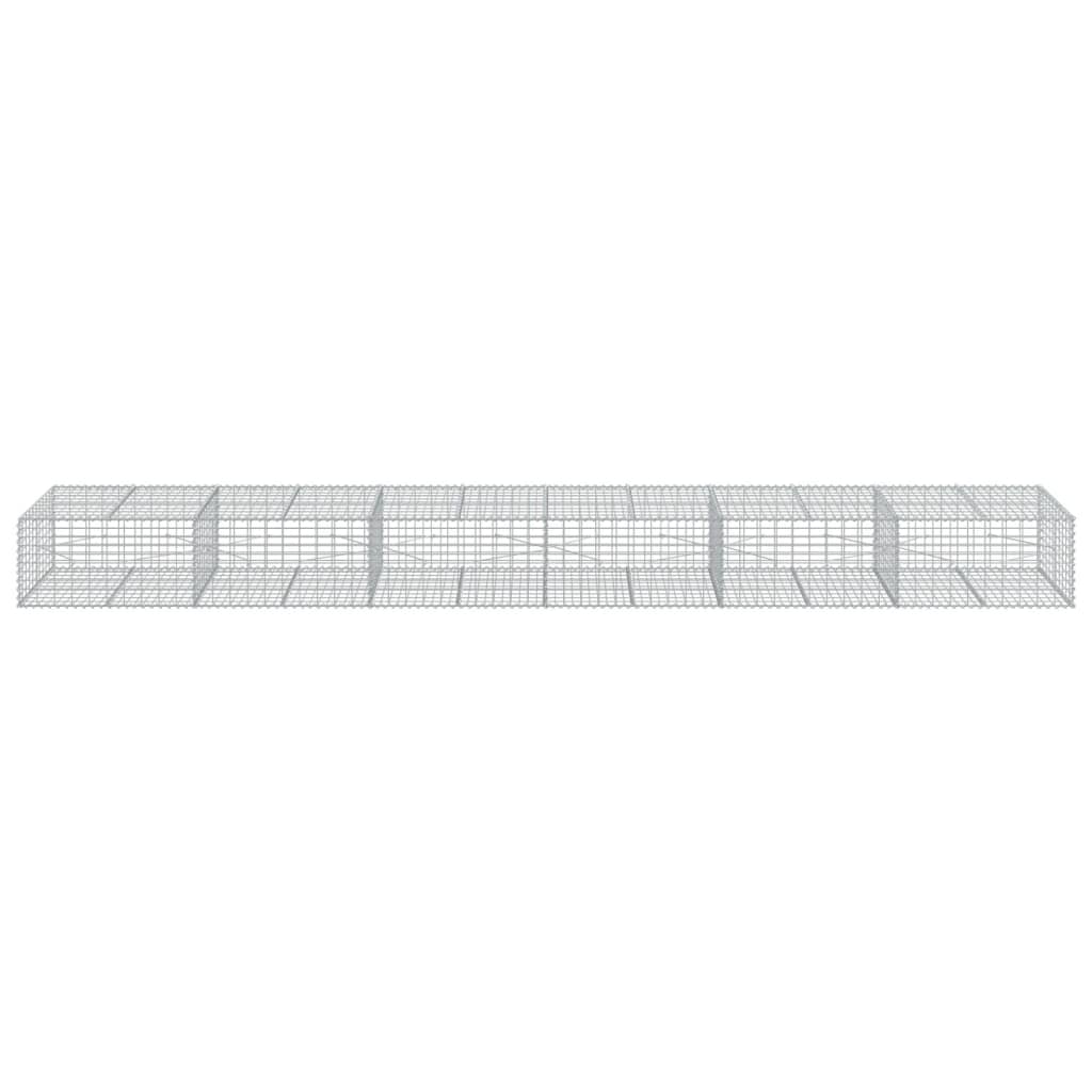 VidaXL Gabion 600x100x50 cm fer galvanisé couleur argent
