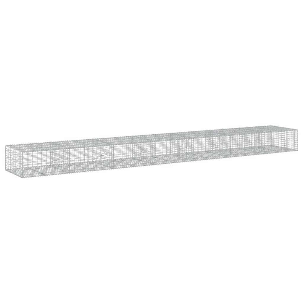 VidaXL Gabion 700x100x50 cm fer galvanisé couleur argent