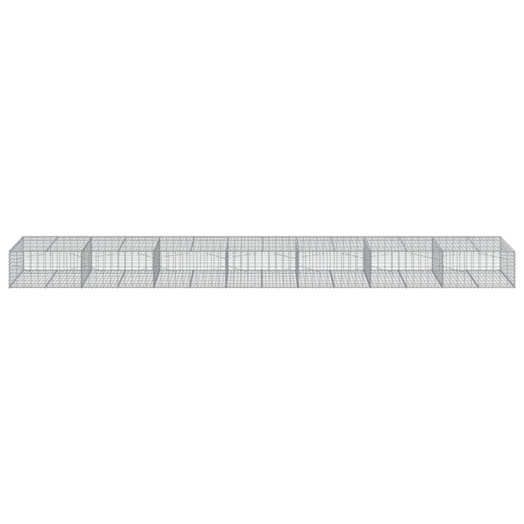 VidaXL Gabion 700x100x50 cm fer galvanisé couleur argent