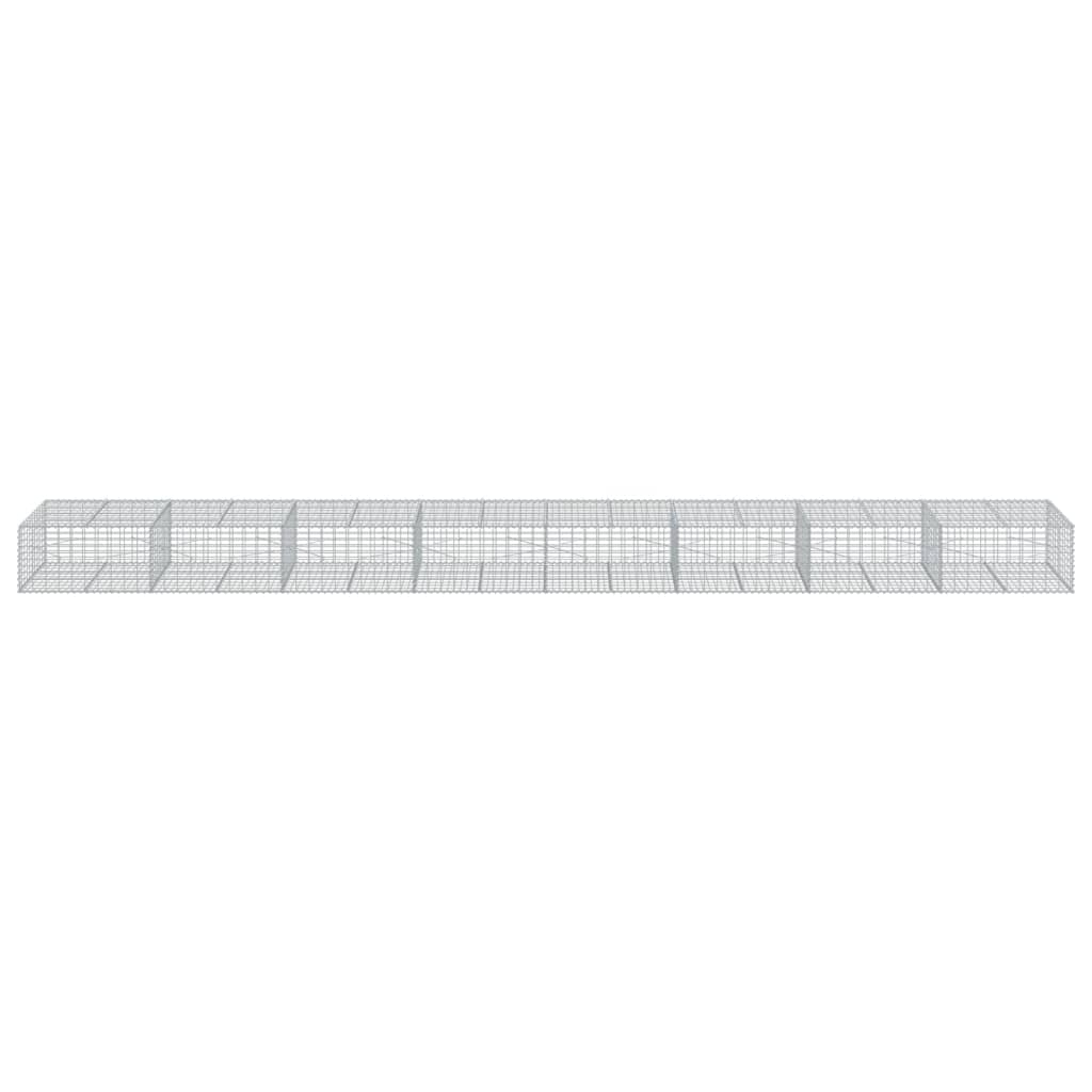 VidaXL Gabion 800x100x50 cm fer galvanisé couleur argent