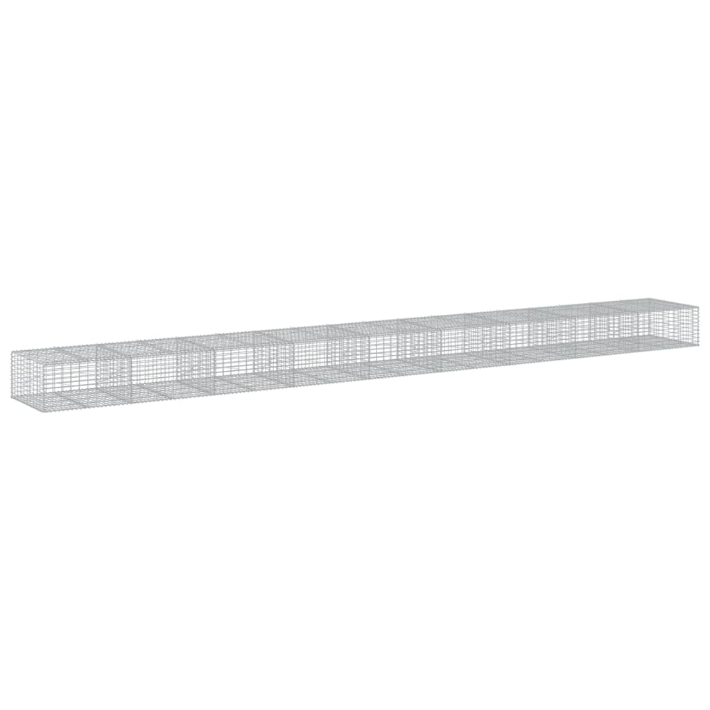 VidaXL Gabion 900x100x50 cm fer galvanisé couleur argent